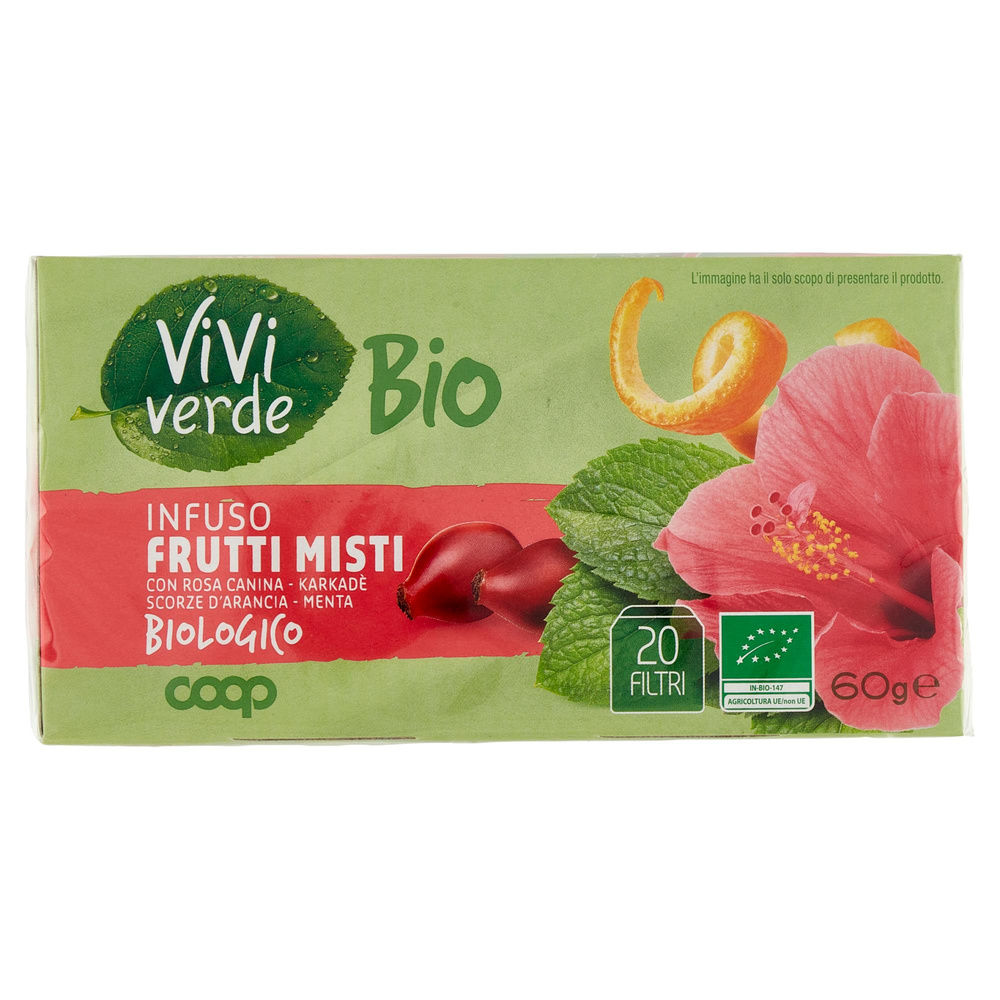 INFUSO FRUTTI MISTI BIO VIVI VERDE COOP 20 FILTRI SCATOLA G 60 - 4