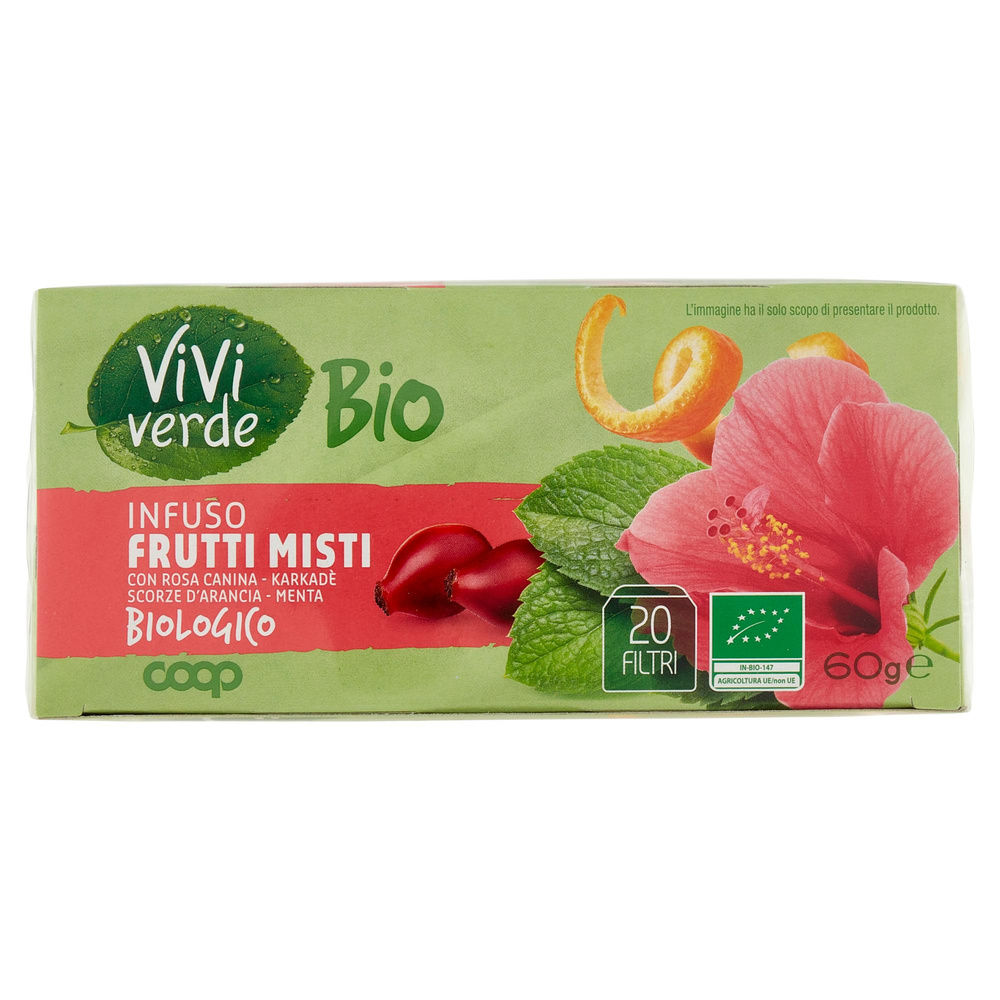 INFUSO FRUTTI MISTI BIO VIVI VERDE COOP 20 FILTRI SCATOLA G 60 - 7