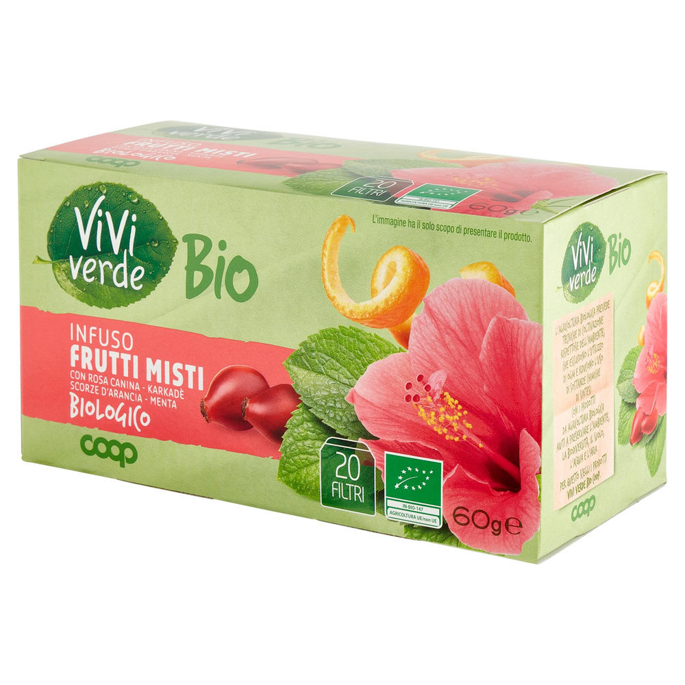 INFUSO FRUTTI MISTI BIO VIVI VERDE COOP 20 FILTRI SCATOLA G 60 - 2