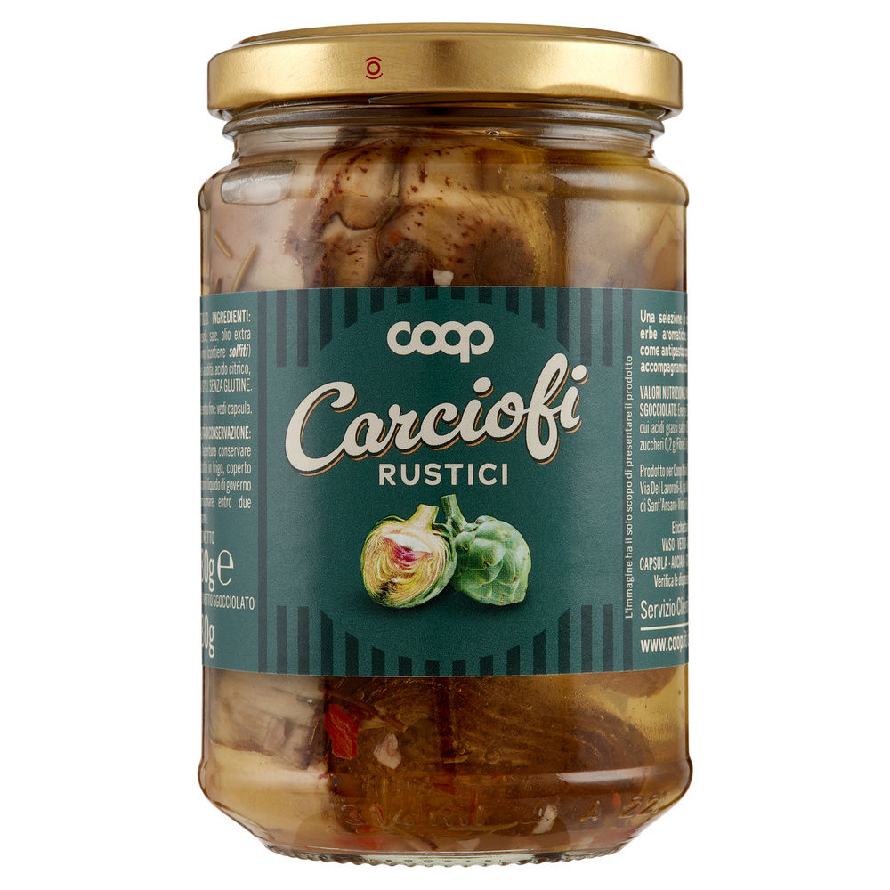 CARCIOFI RUSTICI IN OLIO DI GIRASOLE COOP V.V.280G - 0