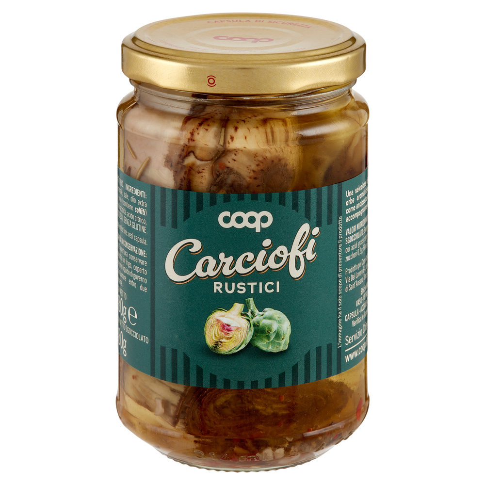 CARCIOFI RUSTICI IN OLIO DI GIRASOLE COOP V.V.280G - 2