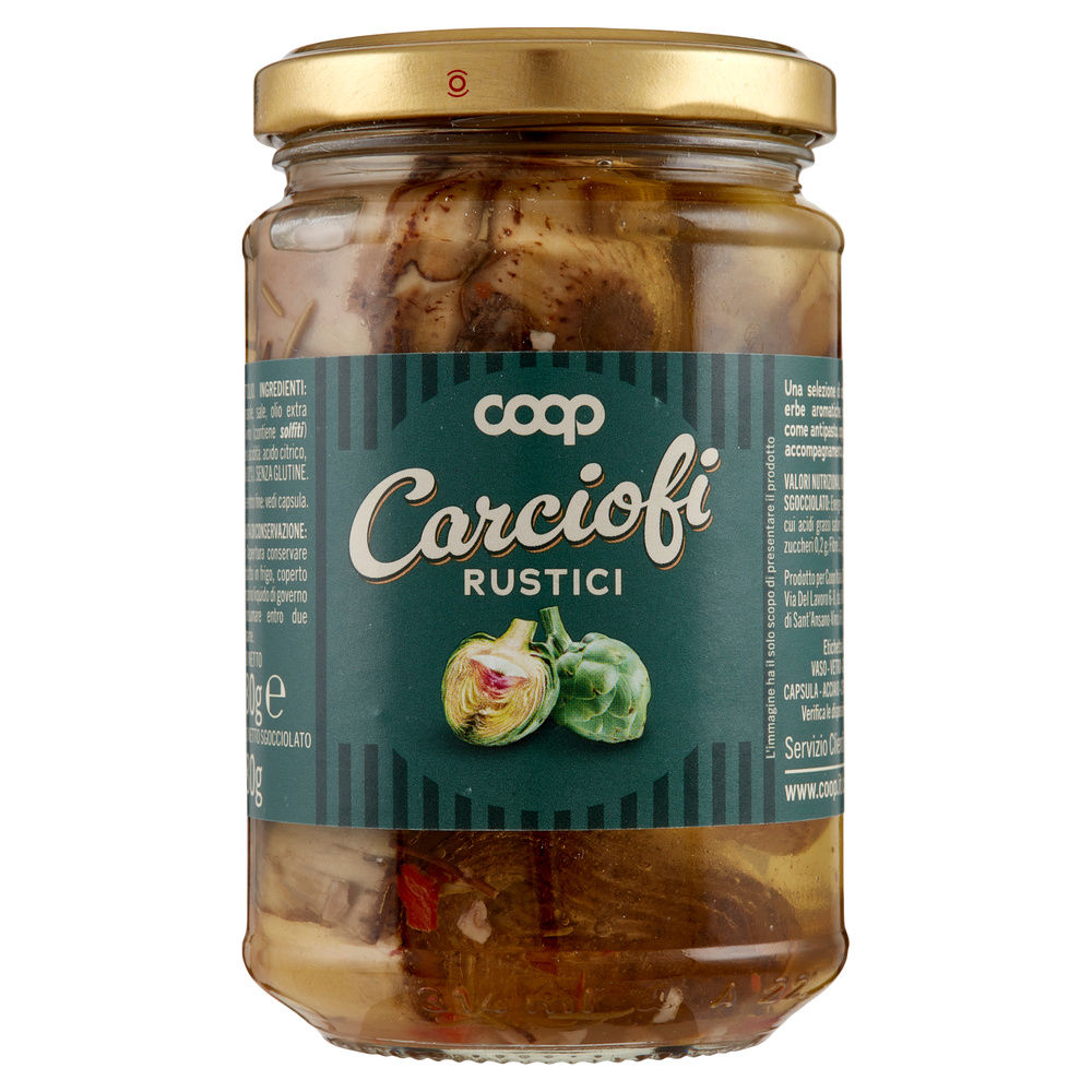 CARCIOFI RUSTICI IN OLIO DI GIRASOLE COOP V.V.280G - 3