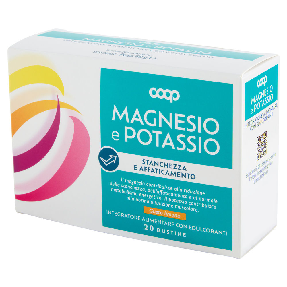 INTEGRATORE MAGNESIO E POTASSIO COOP - 20 BUSTINE DA G 4 - 8