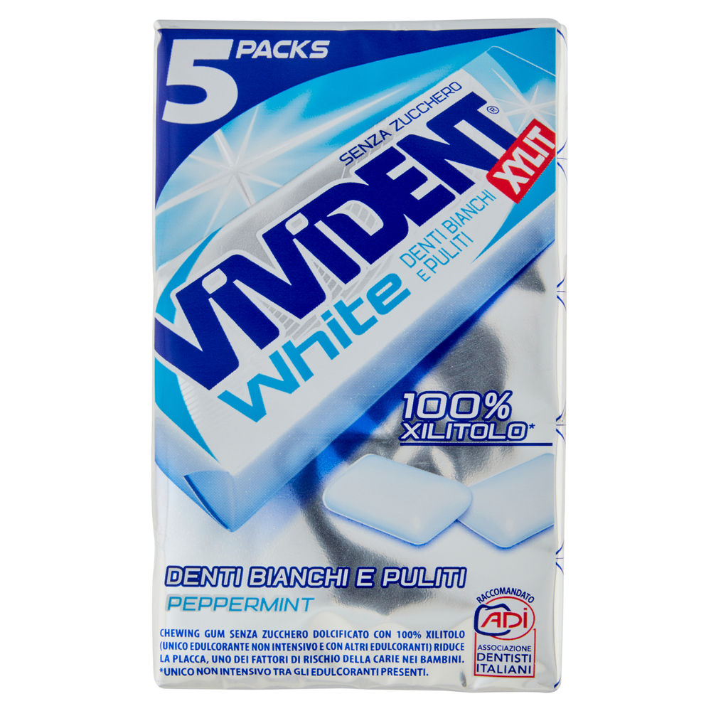 CHEWING GUM VIVIDENT XYLIT WHITE  PERFETTI MULTIPACK PEZZI 5 G 67,5 - 0