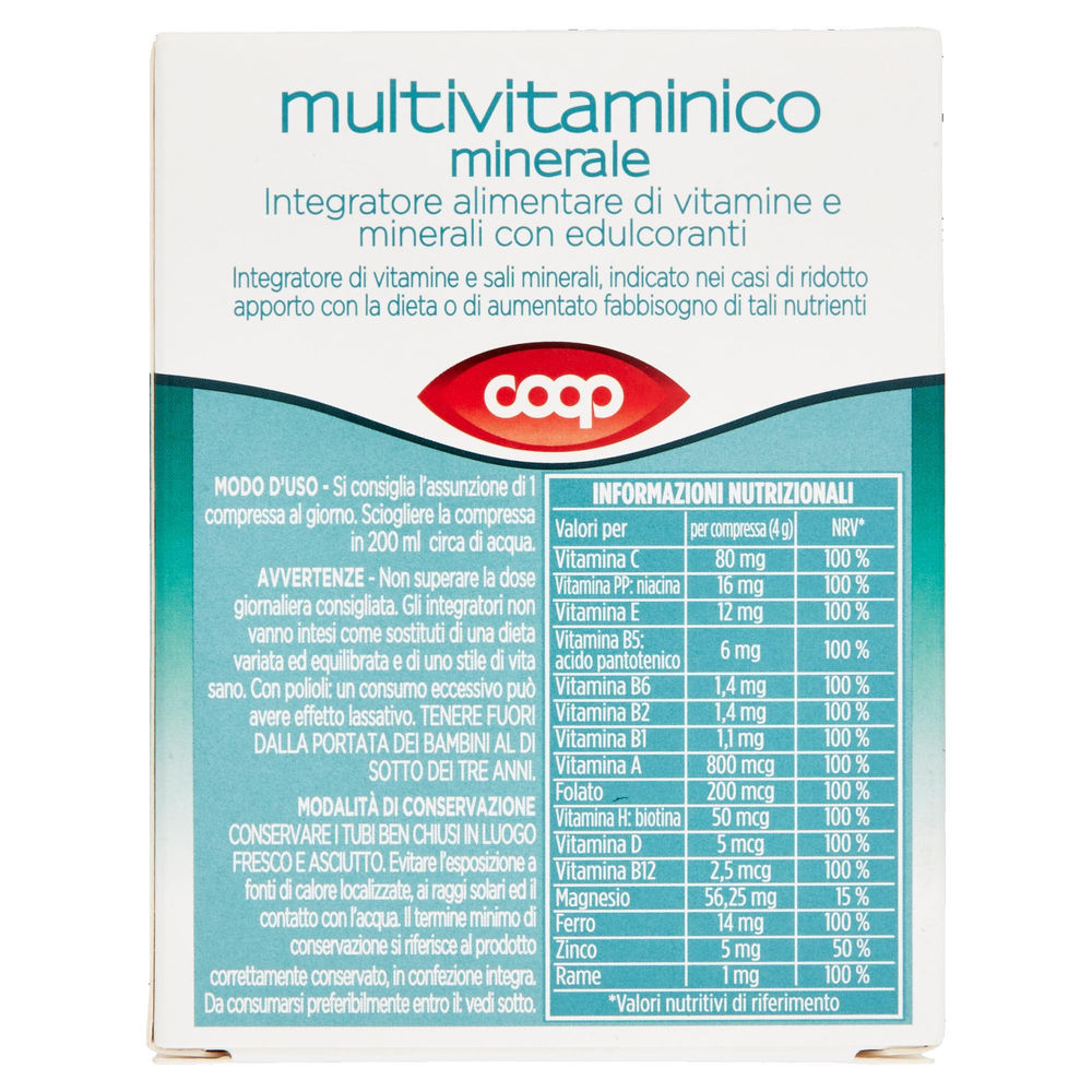 INTEGRATORE MULTIVITAMINICO-MINERALE COOP  SCATOLA G 80 20 COMPRESSE EFF. - 1