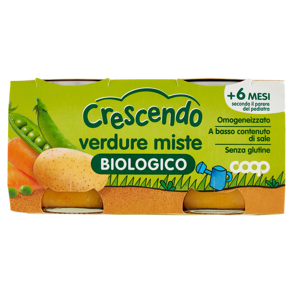 OMOGENEIZZATO VERDURE MISTE BIO COOP CRESCENDO  CLUSTER G 80 X 2 - 0