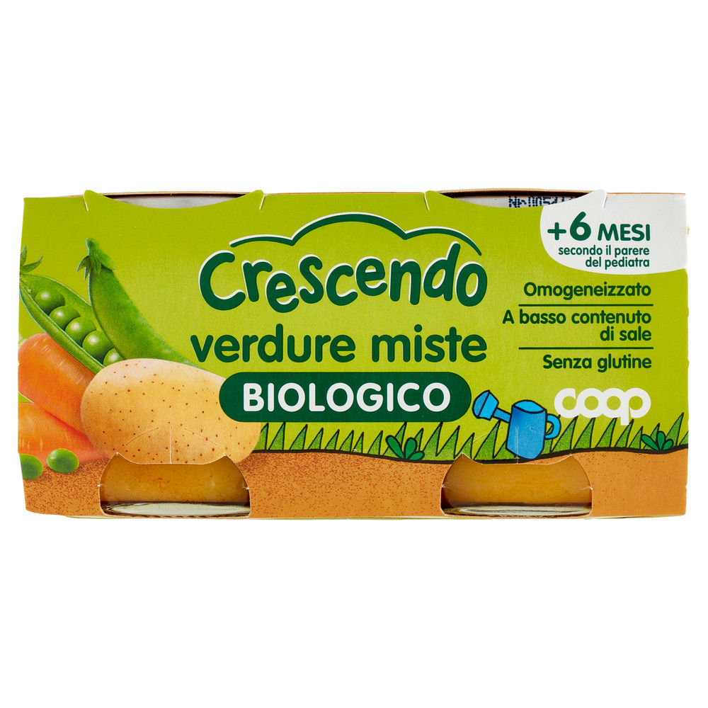 OMOGENEIZZATO VERDURE MISTE BIO COOP CRESCENDO  CLUSTER G 80 X 2 - 7