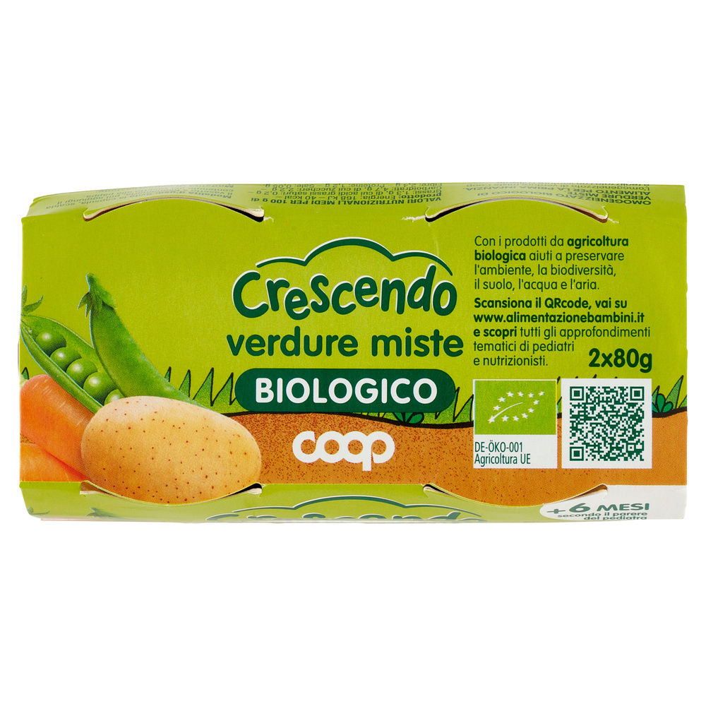 OMOGENEIZZATO VERDURE MISTE BIO COOP CRESCENDO  CLUSTER G 80 X 2 - 5