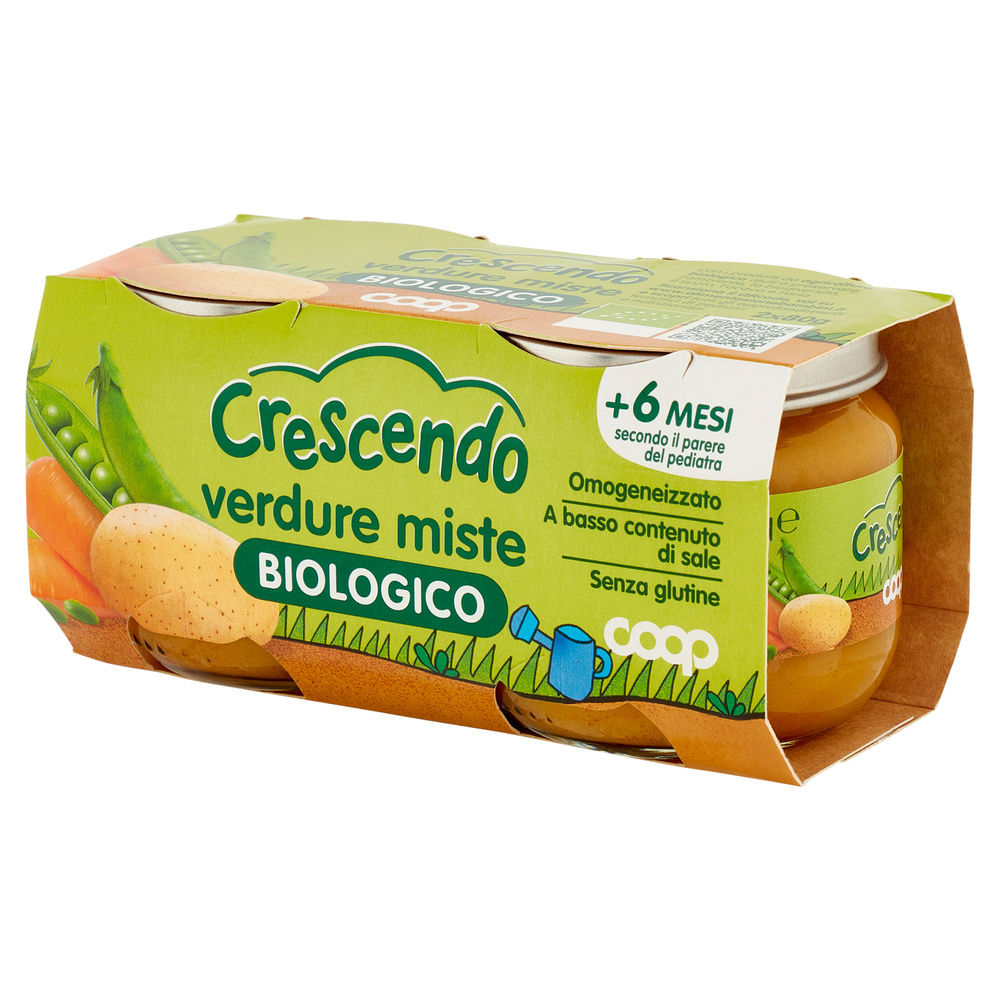 OMOGENEIZZATO VERDURE MISTE BIO COOP CRESCENDO  CLUSTER G 80 X 2 - 8