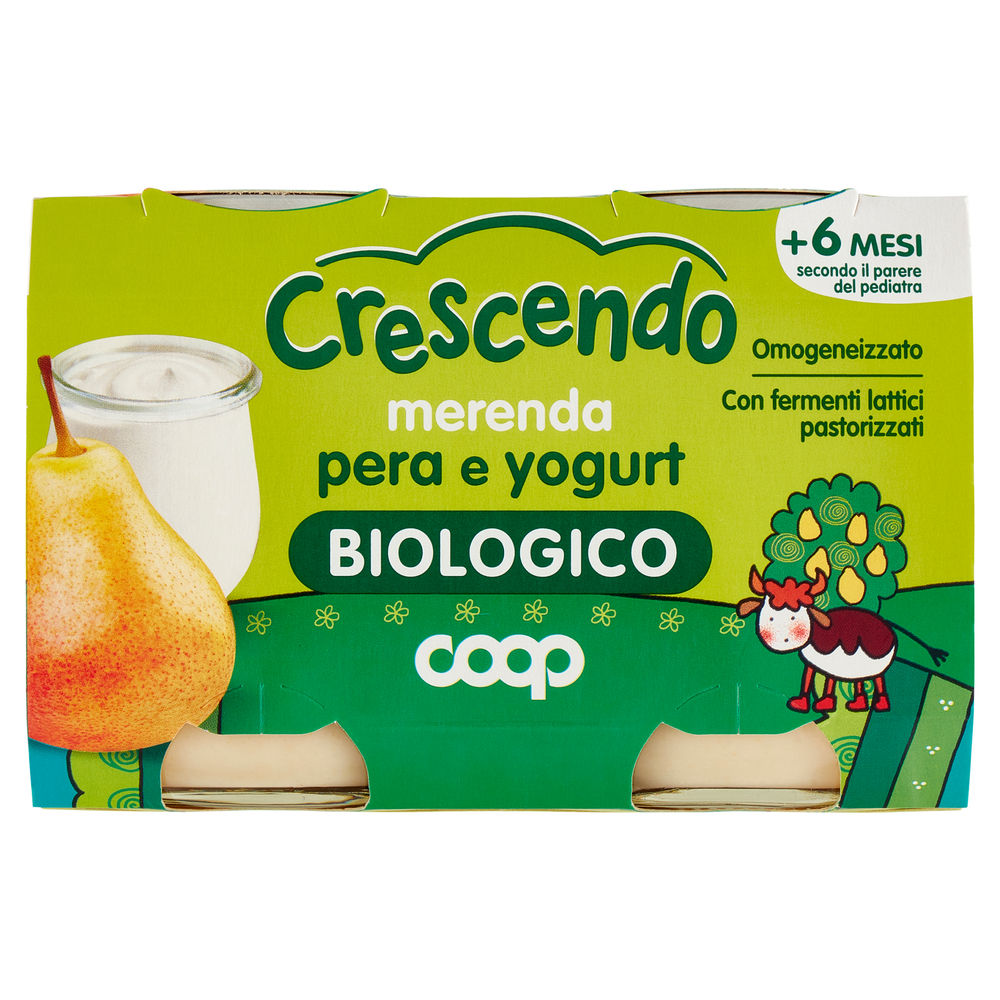 Merenda pera e yogurt bio coop crescendo cluster g125x2