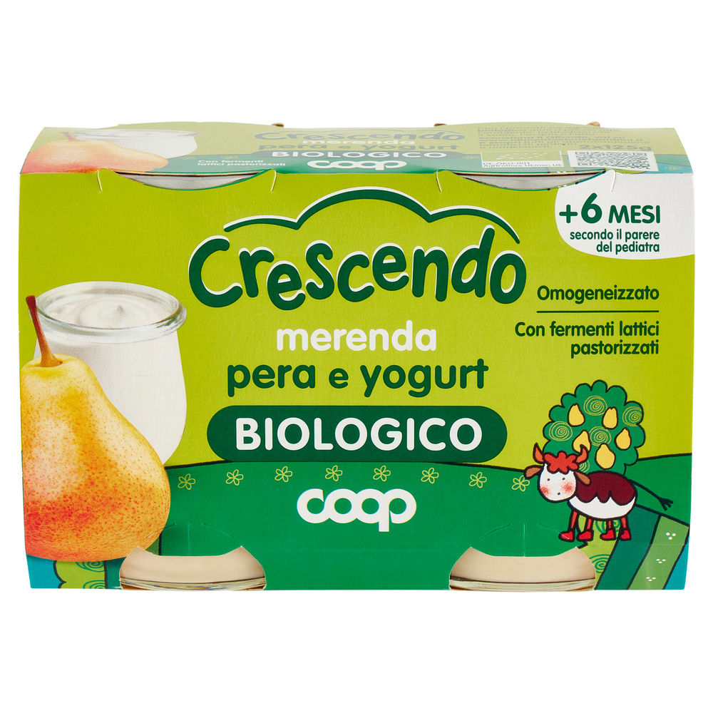 MERENDA PERA E YOGURT BIO COOP CRESCENDO CLUSTER G125X2 - 2