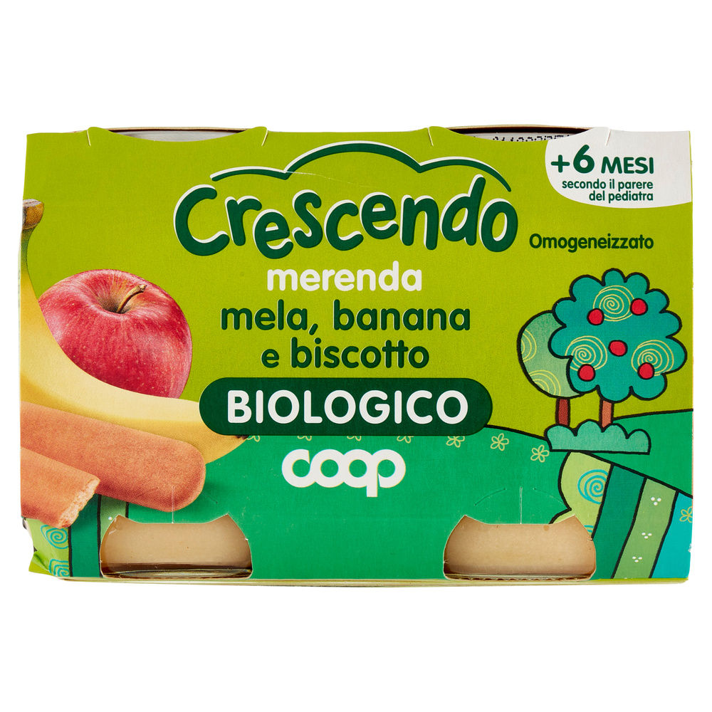 MERENDA MELA/BANANA E BISCOTTO BIO COOP CRESCENDO CLUSTER G 125X2 - 3