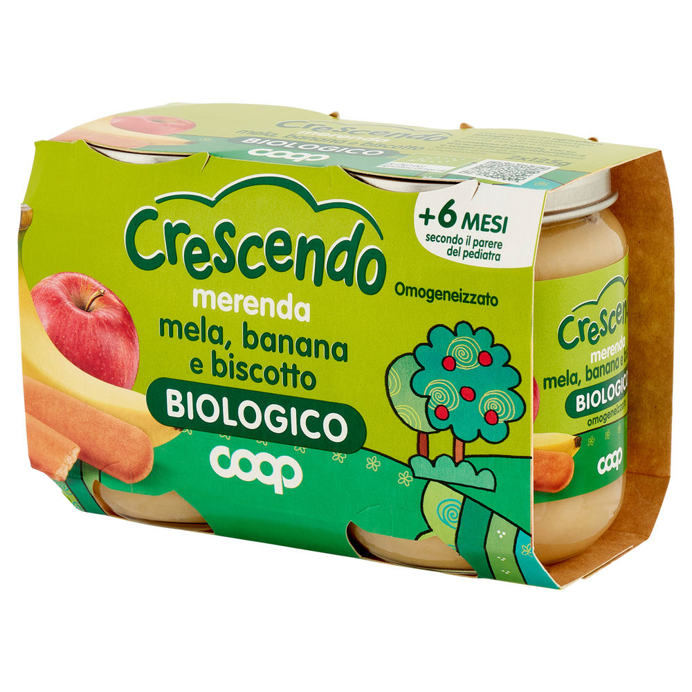 MERENDA MELA/BANANA E BISCOTTO BIO COOP CRESCENDO CLUSTER G 125X2 - 8