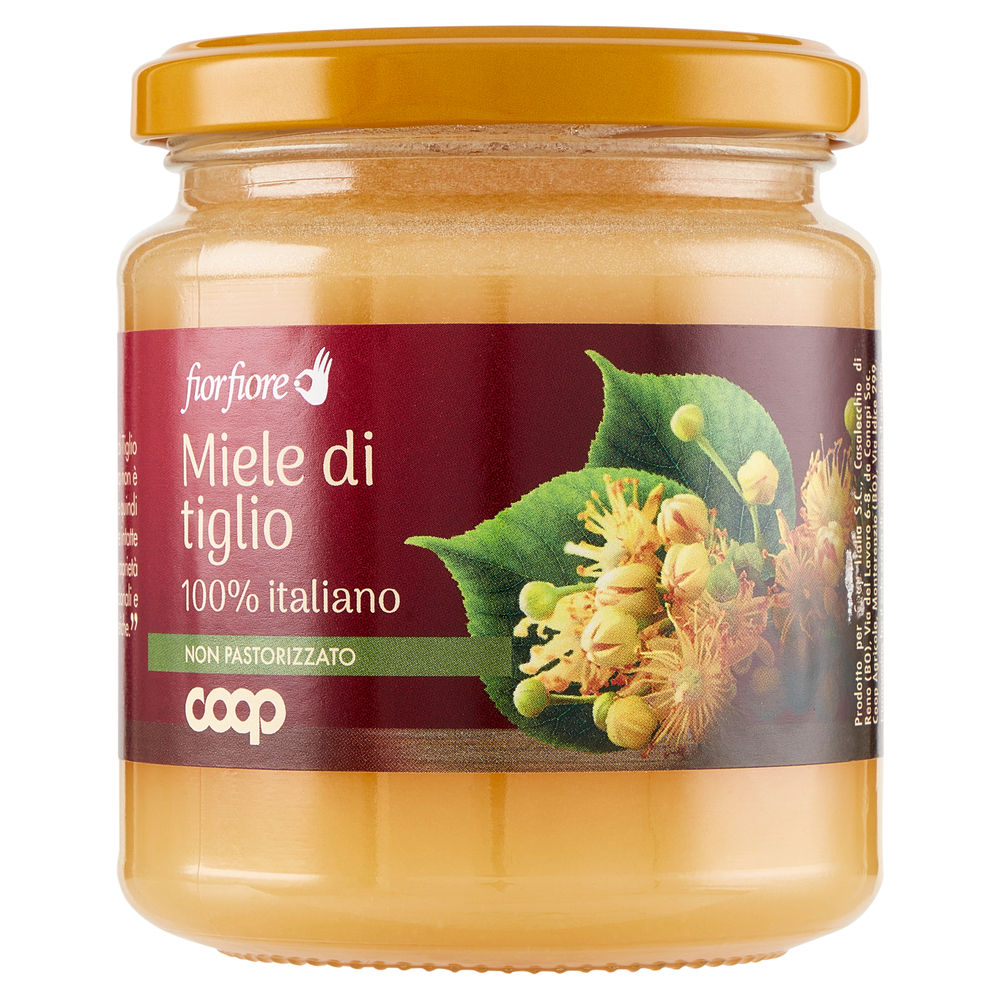 Miele di tiglio 100% italiano  fior fiore coop vaso vetro g 400