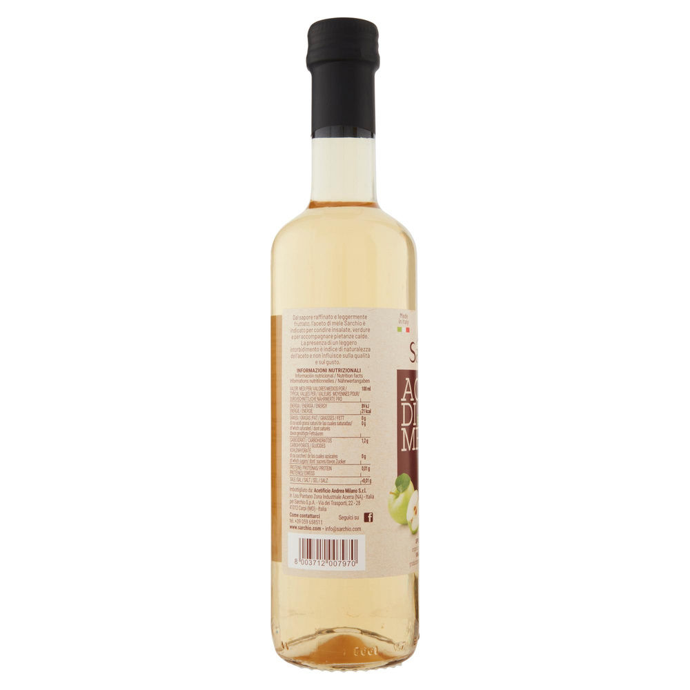 ACETO DI MELE BIO SARCHIO BOTTIGLIA 500ML - 3