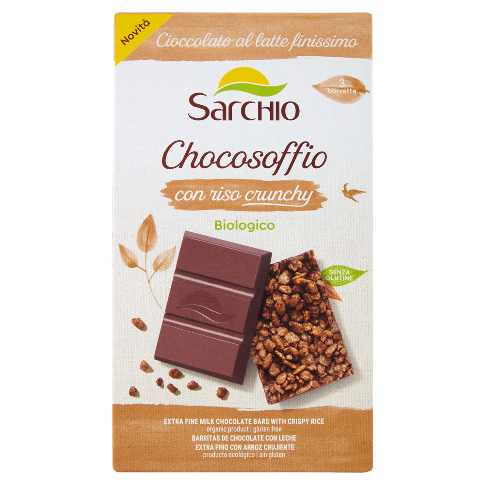 Soffio di riso ciocc. latte finissimo bio senza glutine sarchio sc g 75