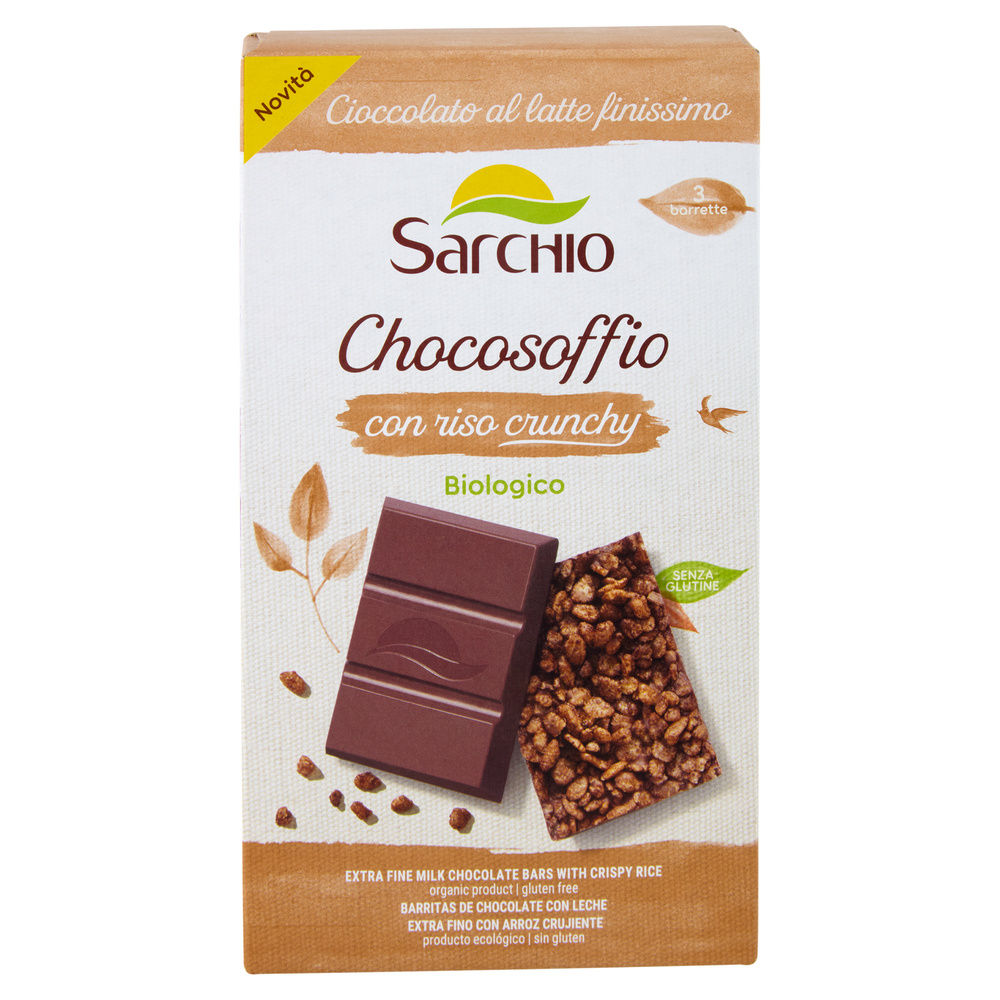 SOFFIO DI RISO CIOCC. LATTE FINISSIMO BIO SENZA GLUTINE SARCHIO SC G 75 - 3