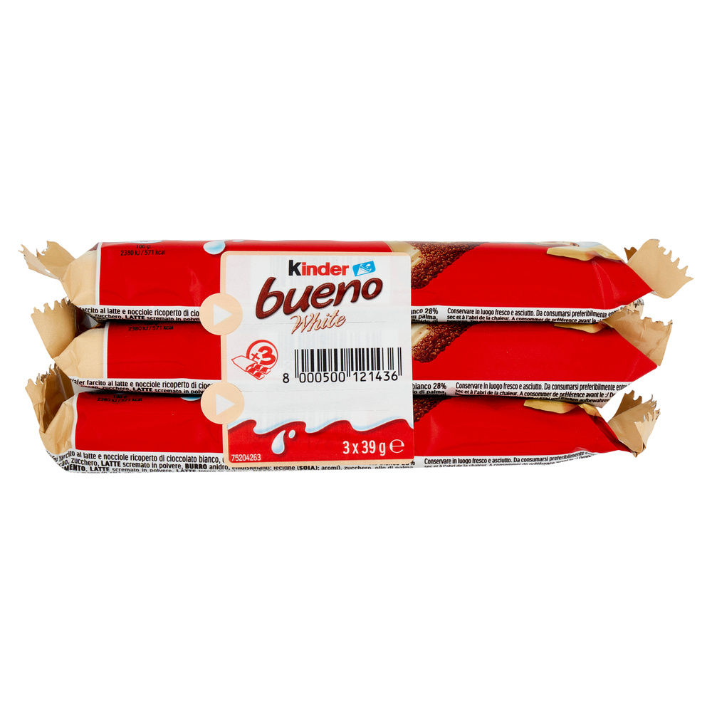 SNACK KINDER BUENO WHITE FERRERO T.3 MULTIPACK G 117 - 6