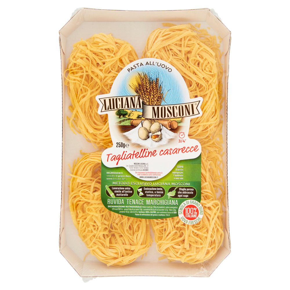 PASTA ALL'UOVO TAGLIATELLINE CASARECCE  MOSCONI GR 250 - 0