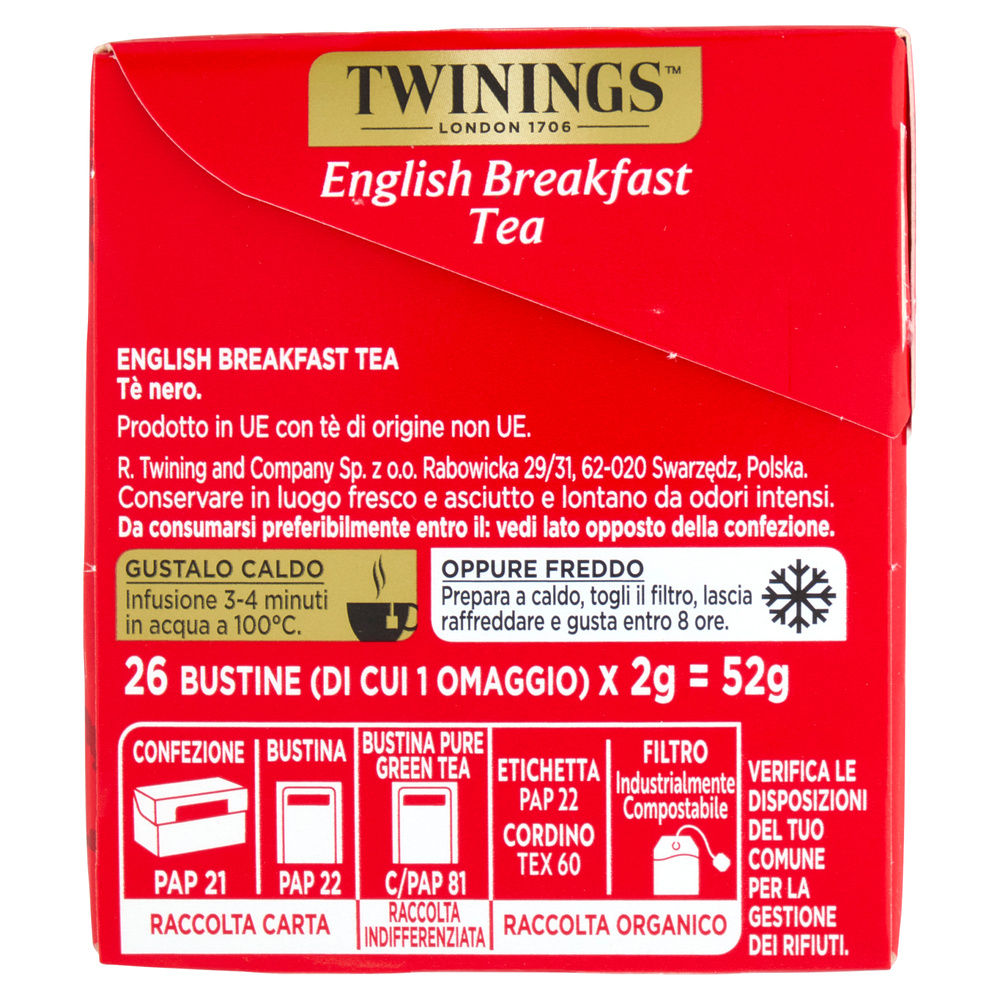 TEA TWININGS ENGLISH BREAKFAST SC. 25 FILTRI G 50 - 4