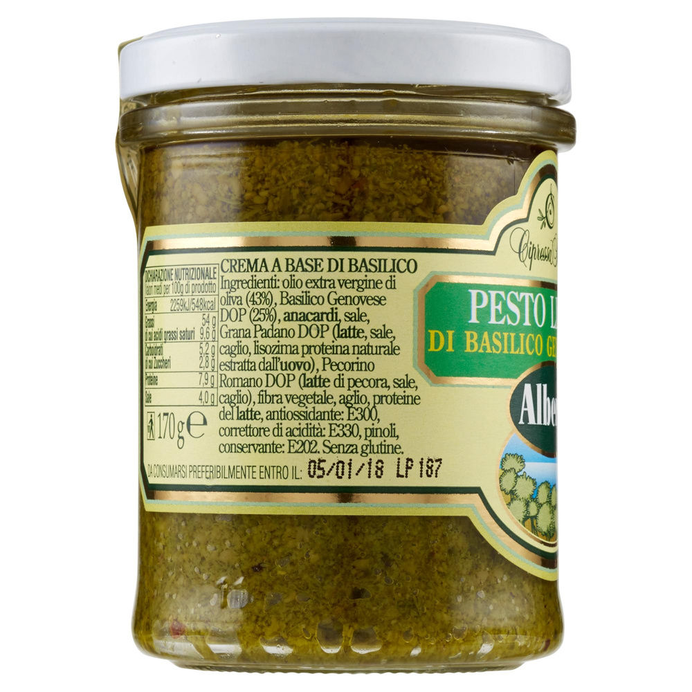 PESTO LIGURE DI BASILICO GENOVESE ALBERTI  170GR - 2