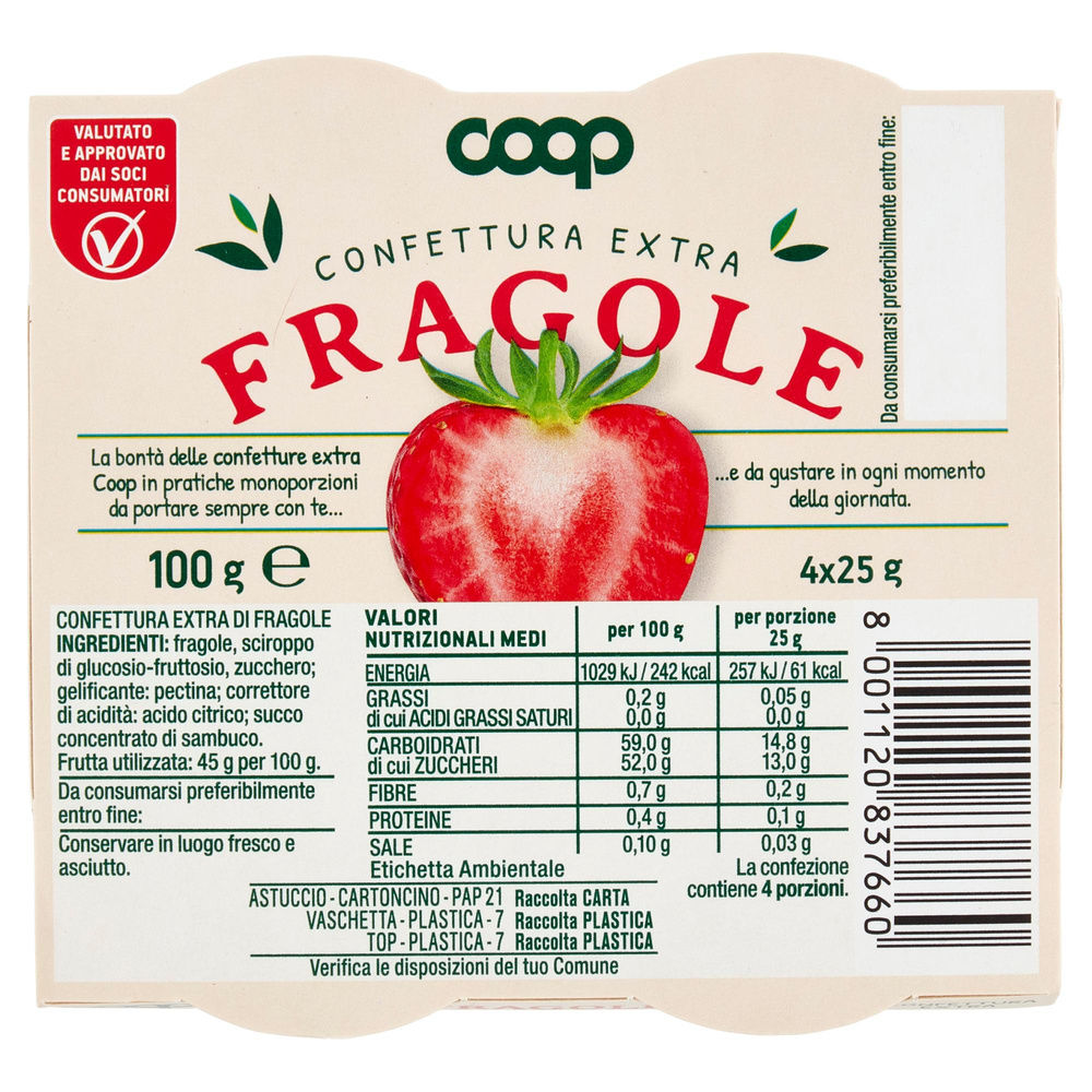 CONFETTURE  FRAGOLE COOP EXTRA CLUSTER 4X25G - 2