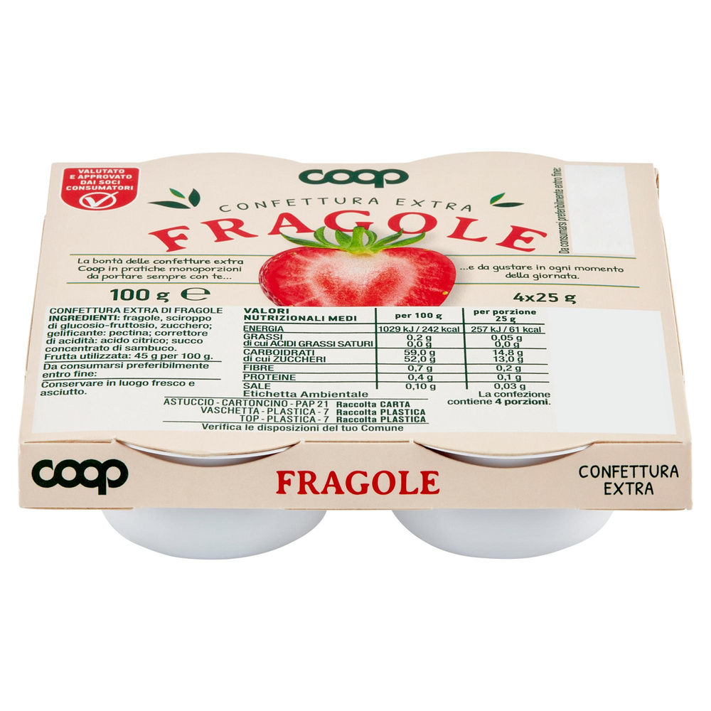 CONFETTURE  FRAGOLE COOP EXTRA CLUSTER 4X25G - 7