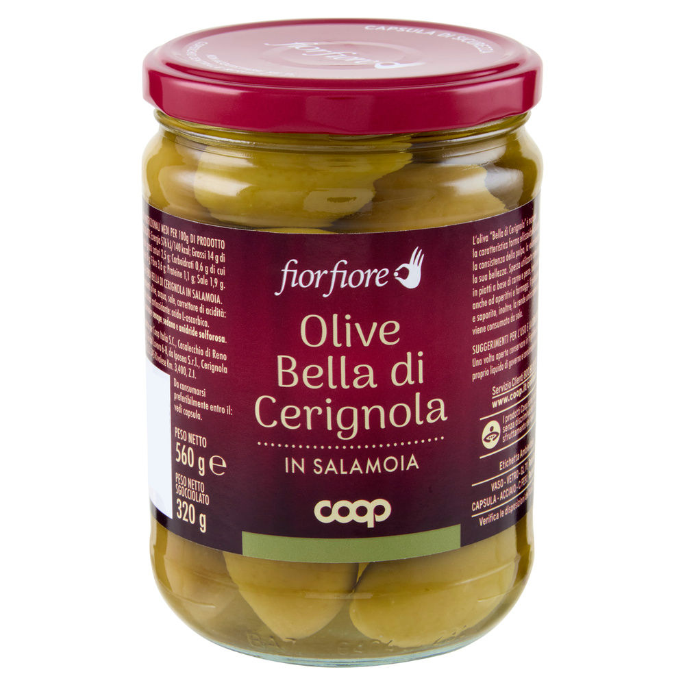 OLIVE BELLA DI CERIGNOLA FIOR FIORE COOP VV G 560 SGOCC G 320 - 15