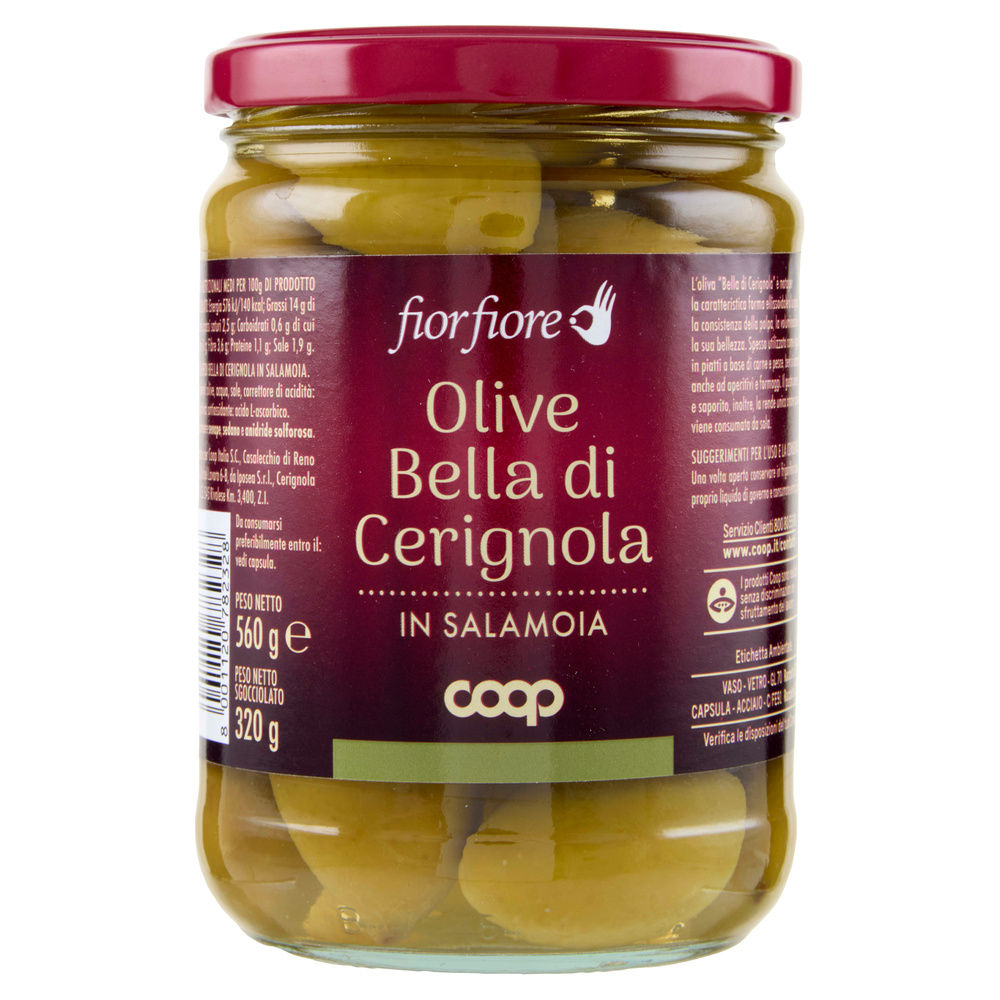 OLIVE BELLA DI CERIGNOLA FIOR FIORE COOP VV G 560 SGOCC G 320 - 14