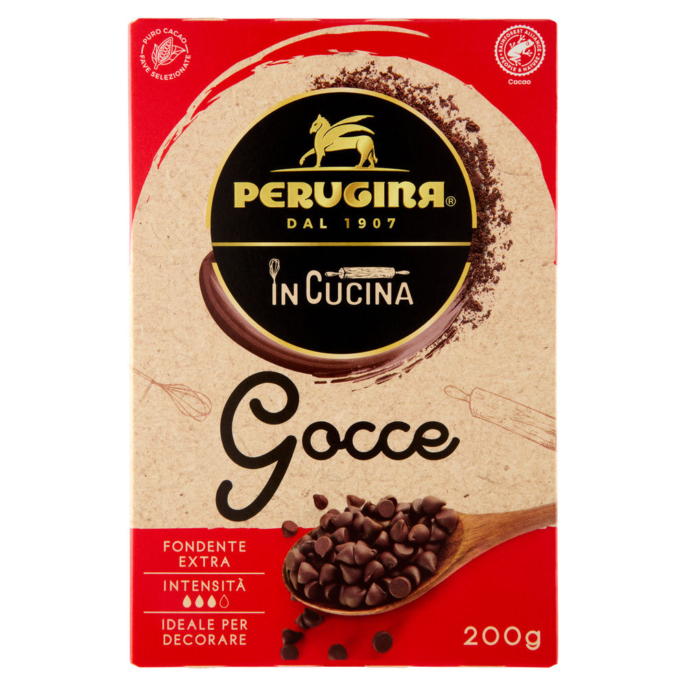 Decoraz. gocce di cioccolato fondente perugina sc. g 200