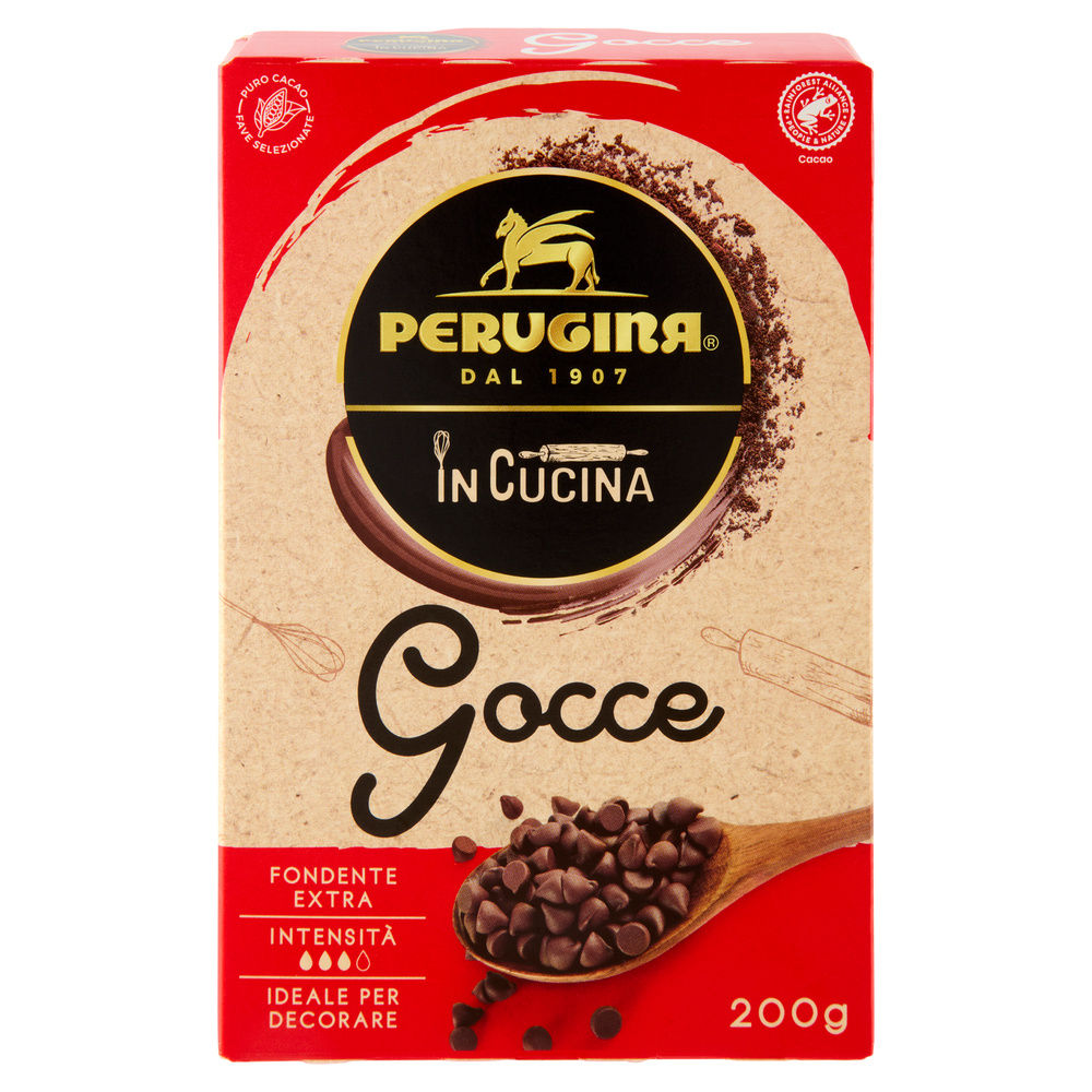 DECORAZ. GOCCE DI CIOCCOLATO FONDENTE PERUGINA SC. G 200 - 7