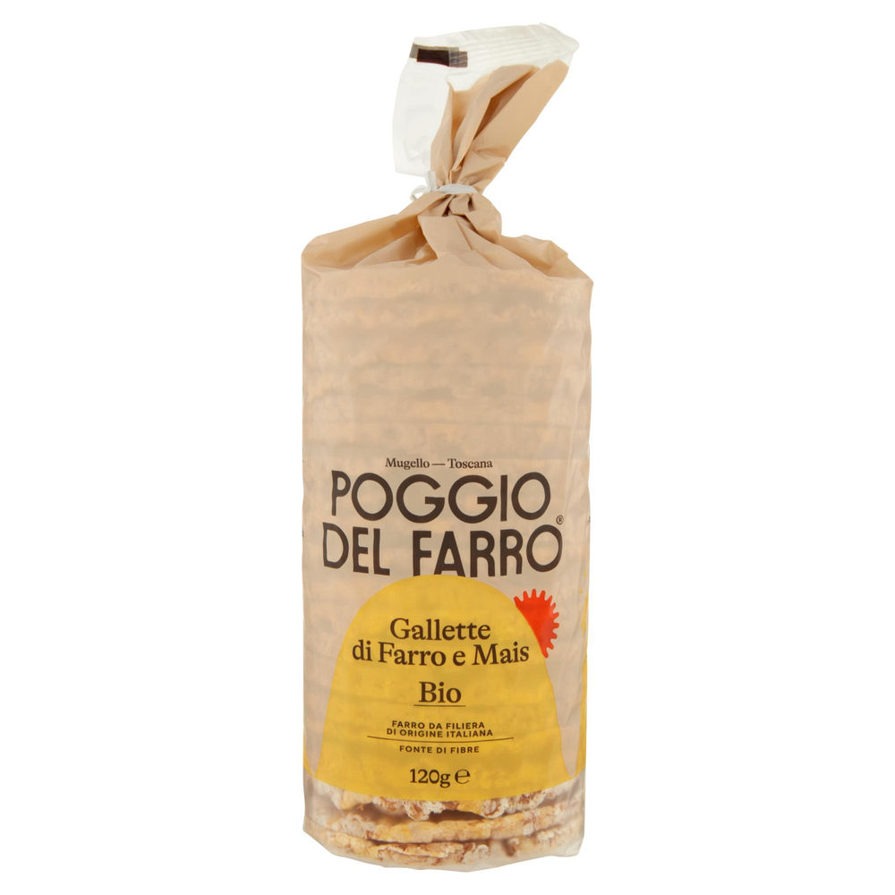 Gallette di farro e mais bio poggio del farro busta g 120