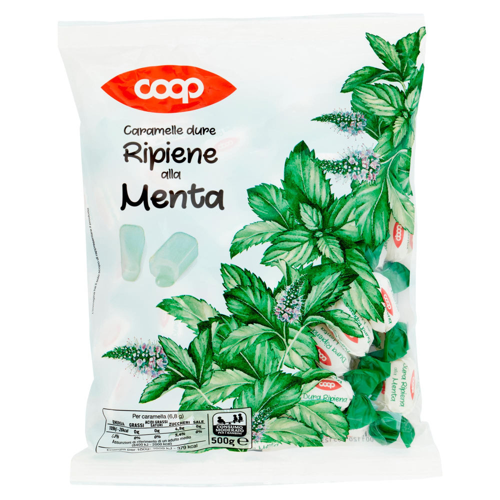 CARAMELLE DURE RIPIENE ALLA MENTA COOP BUSTA G 500 - 3