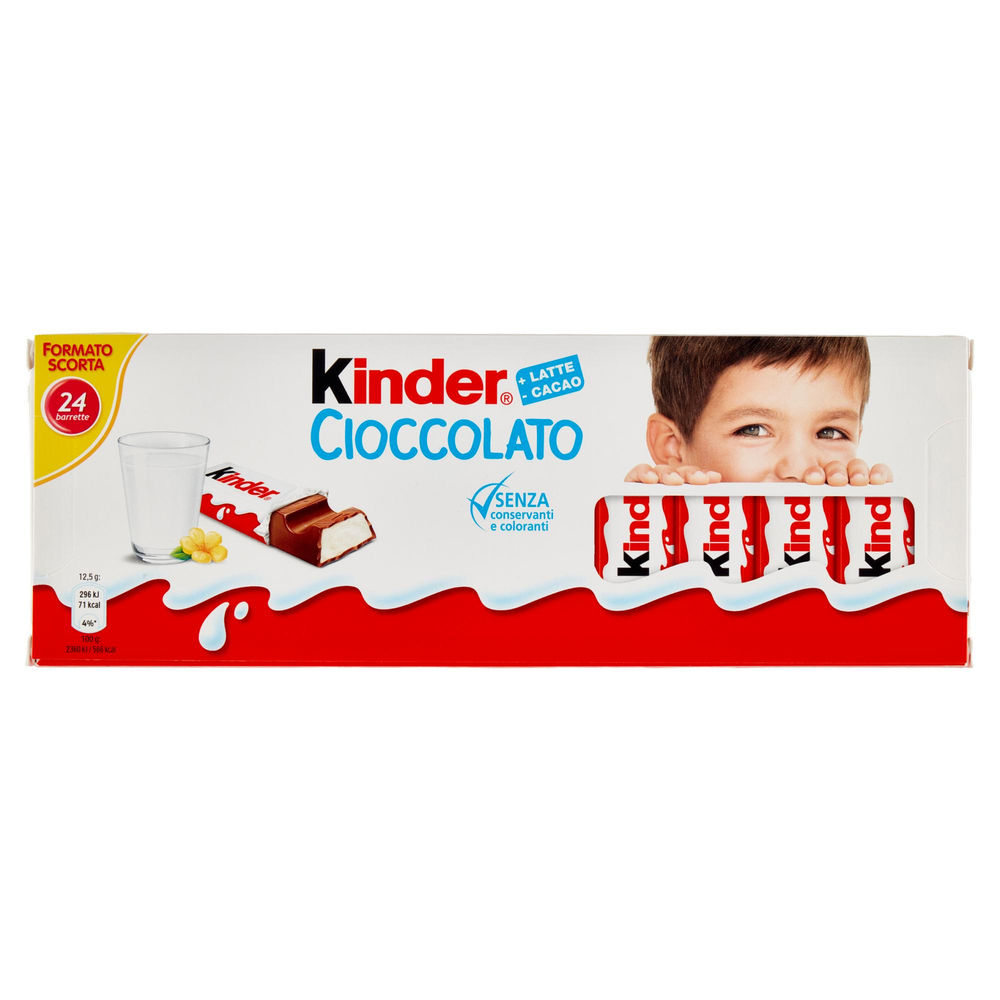 Barrette kinder cioccolato t/24 astuccio g 300