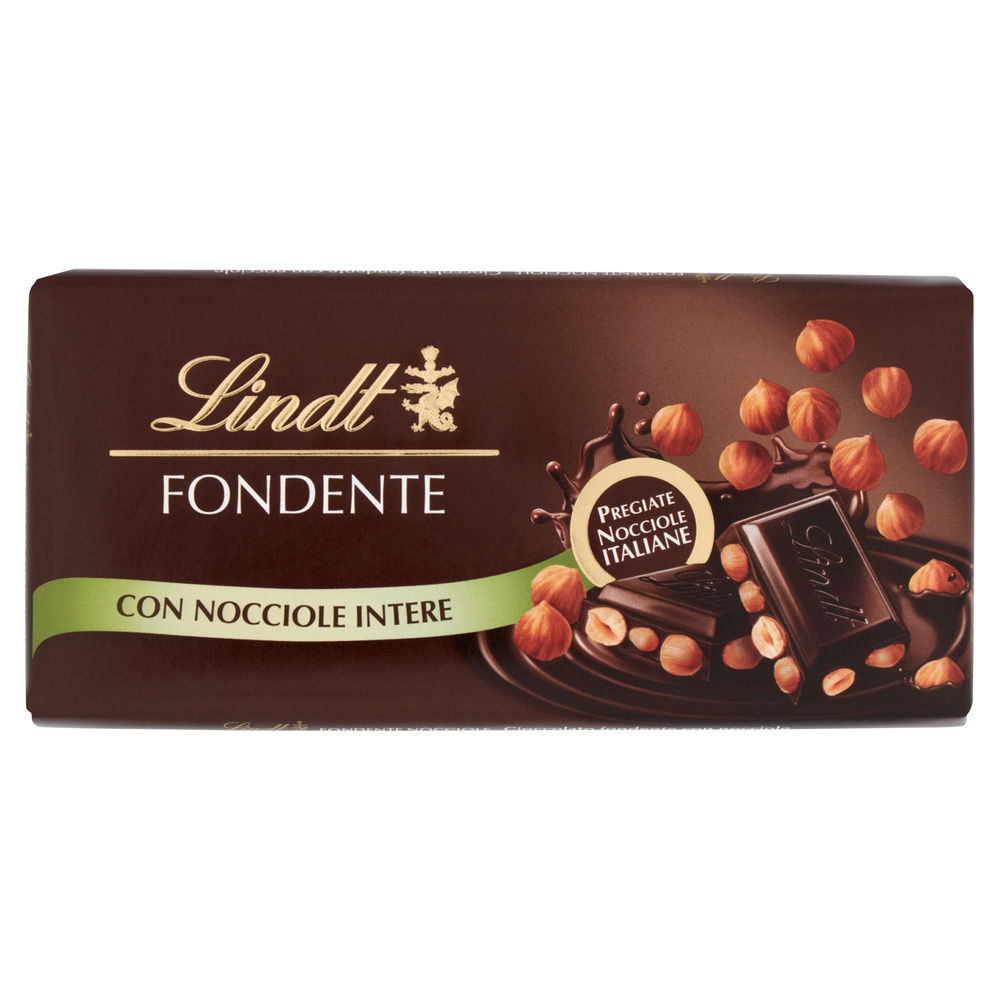 TAVOLETTA CIOCCOLATO LINDT FONDENTE NOCCIOLE  INCARTO G100 - 0