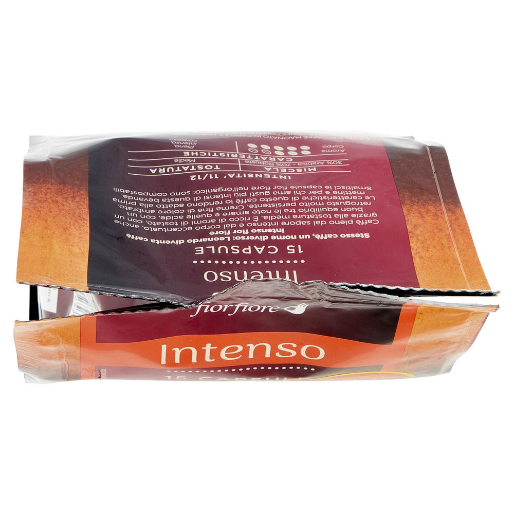 CAFFE' INTENSO IN CAPSULE COMPOSTABILI "LEONARDO" FIOR FIORE COOP PZ 15 G 95 - 5