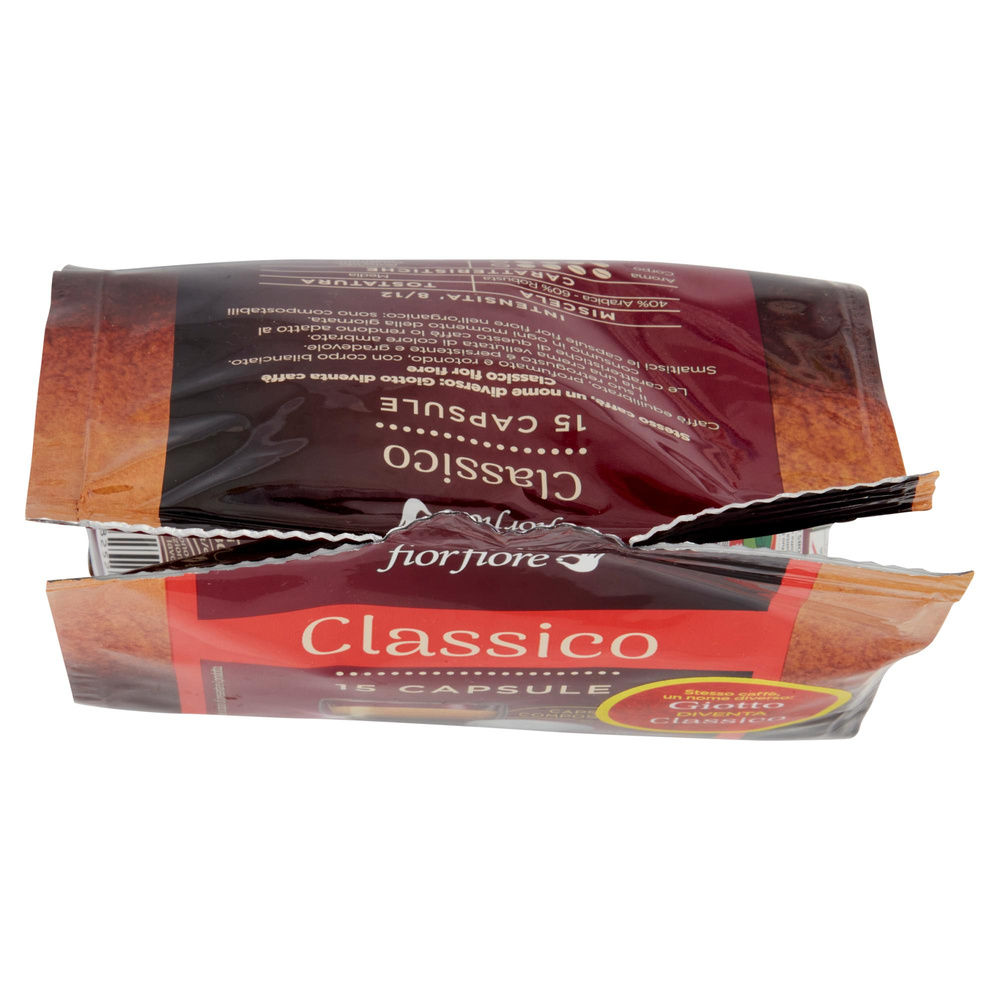 CAFFE' CLASSICO IN CAPSULE COMPOSTABILI GIOTTO FIOR FIORE COOP PZ 15 G 100 - 4