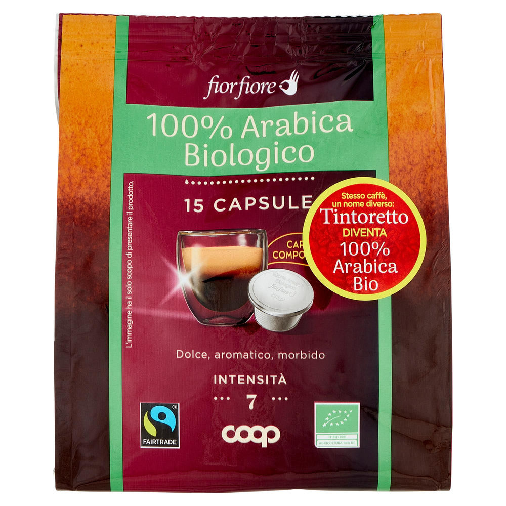 CAFFE' BIO IN CAPSULE COMPOSTABILI TINTORETTO FF COOP SAC PZ 15 G 95 - 2