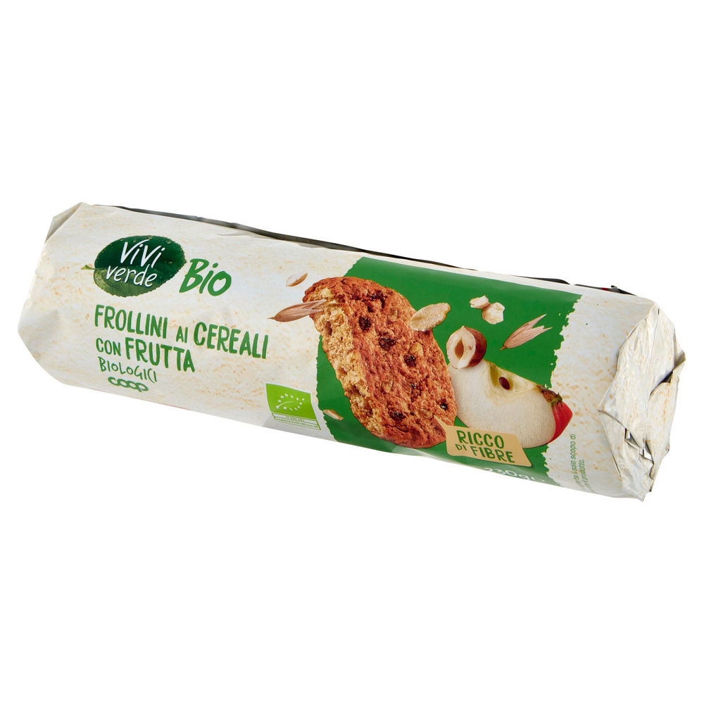 FROLLINI AI CEREALI CON FRUTTA & FIBRA BIO COOP VIVI VERDE TUBO G 230 - 2