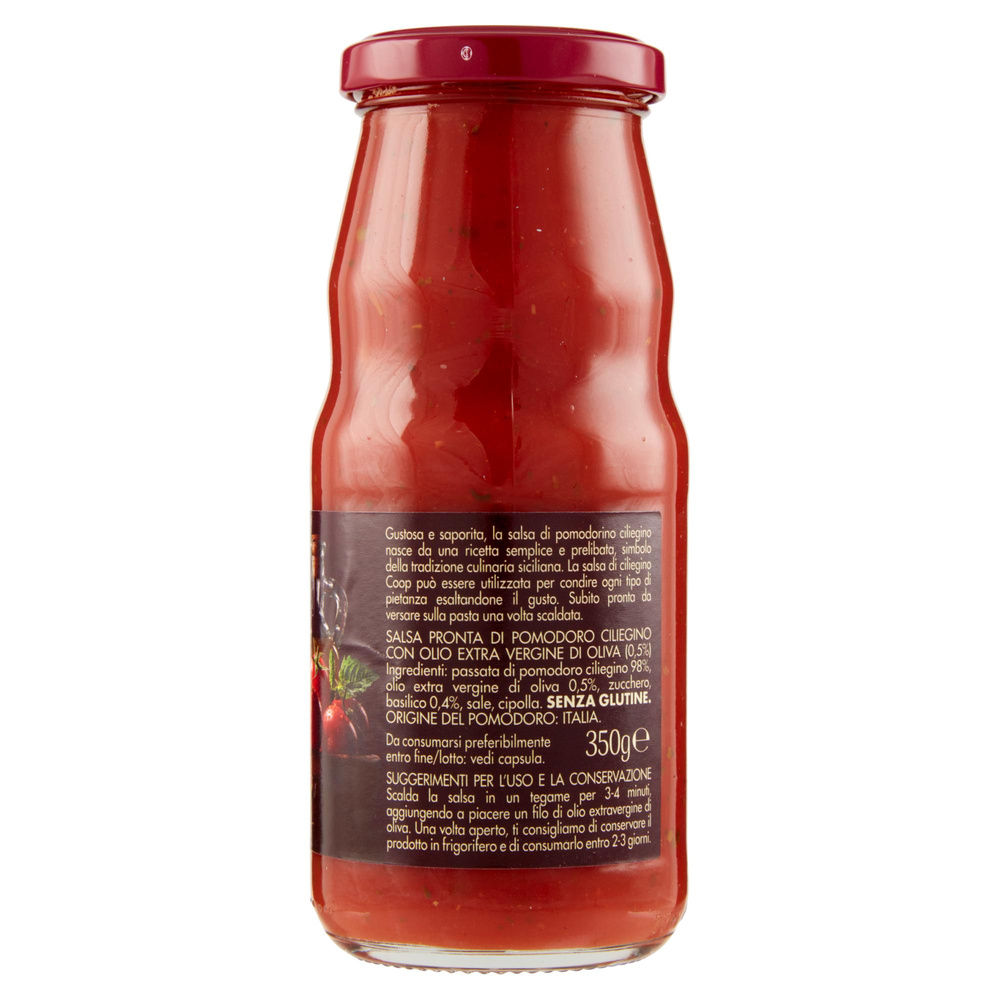 SALSA DI POMODORINO CILIEGINO DI SICILIA FIOR FIORE COOP BTG G350 - 5