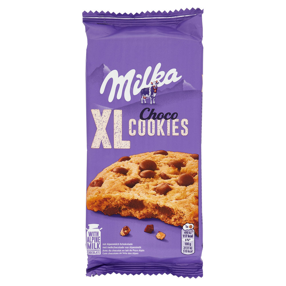 Snack cookie choco xl milka  gr 184