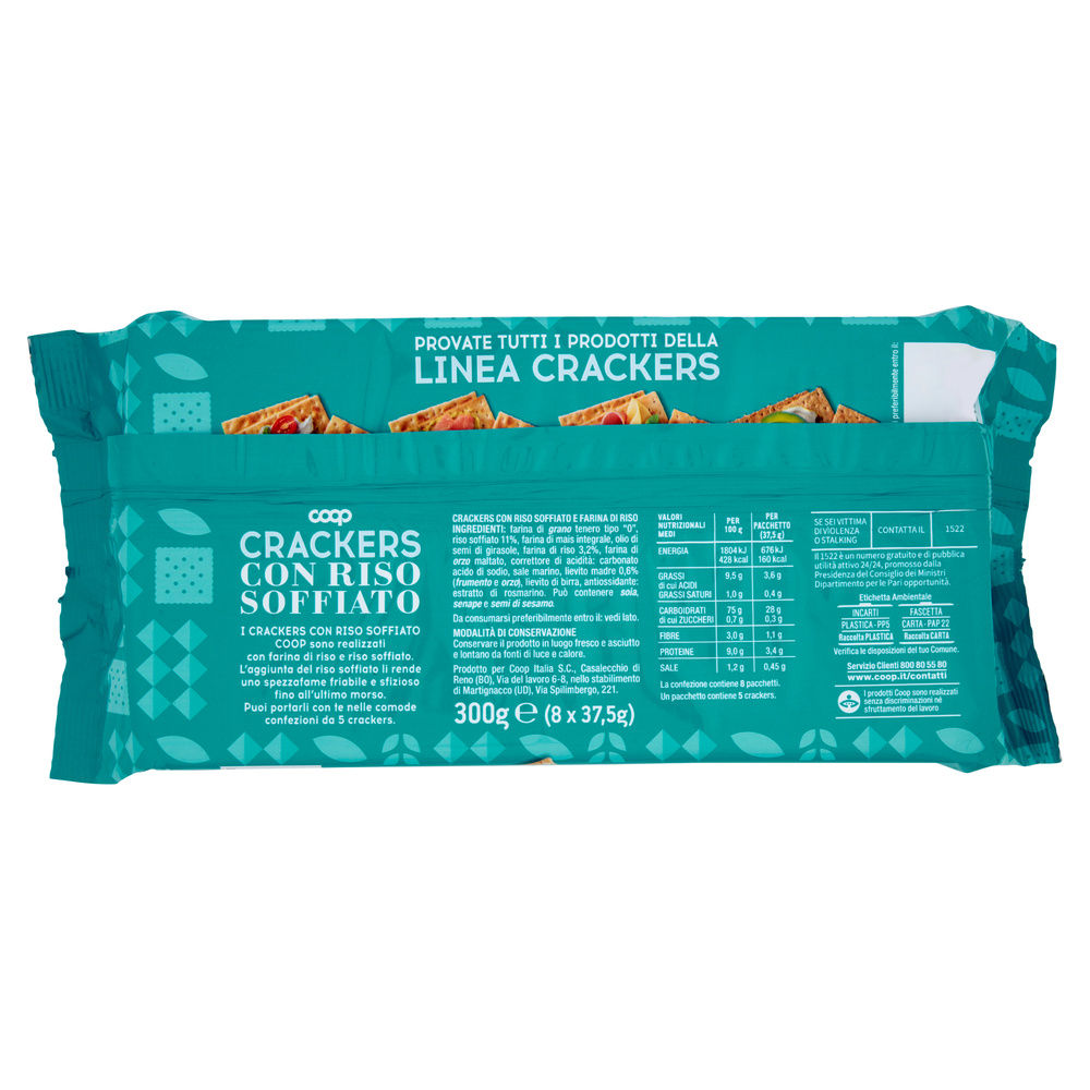 CRACKERS CON RISO SOFFIATO COOP INCARTO G  300 - 1