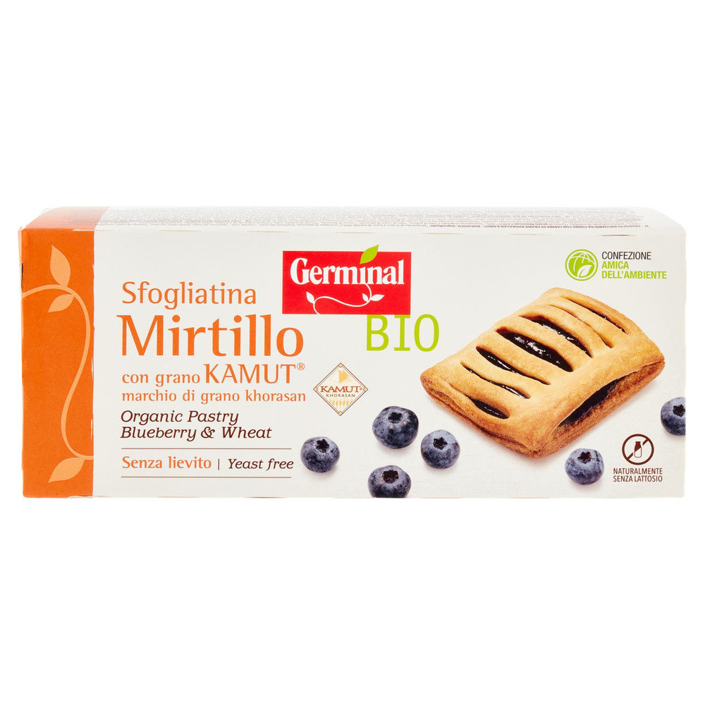 SFOGLIATINE  AI MIRTILLI S/LIEVITO CON FARINA BIO KAMUT GERMINAL VASCHETTA G.200 - 6