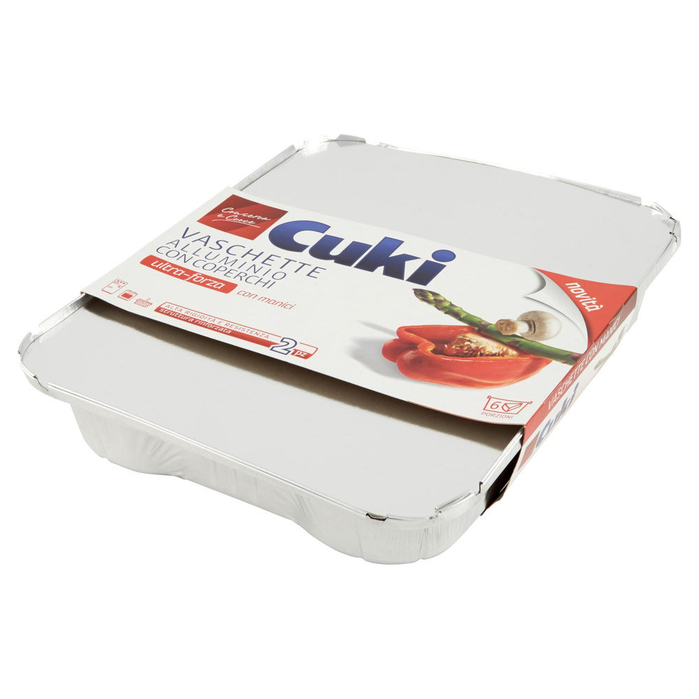 VASCHETTE CALDO/GELO CUKI ALLUMINIO C/COPERCHIO R 90 PZ.2 - 8