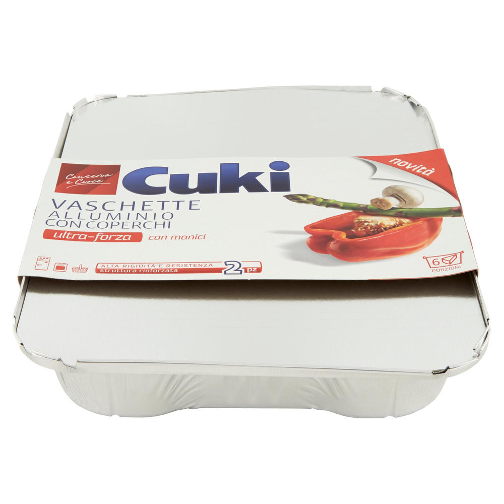 VASCHETTE CALDO/GELO CUKI ALLUMINIO C/COPERCHIO R 90 PZ.2 - 6