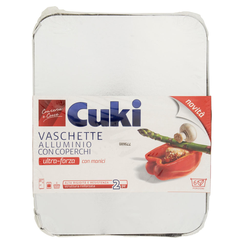 VASCHETTE CALDO/GELO CUKI ALLUMINIO C/COPERCHIO R 90 PZ.2 - 4