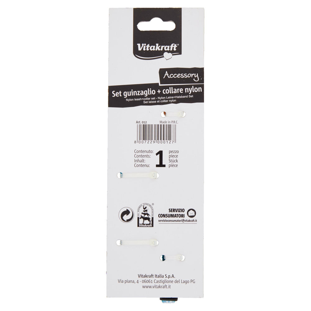 SET GUINZAGLIO C/COLLARE NYLON CM100 PICCOLO VITAKRAFT - 1