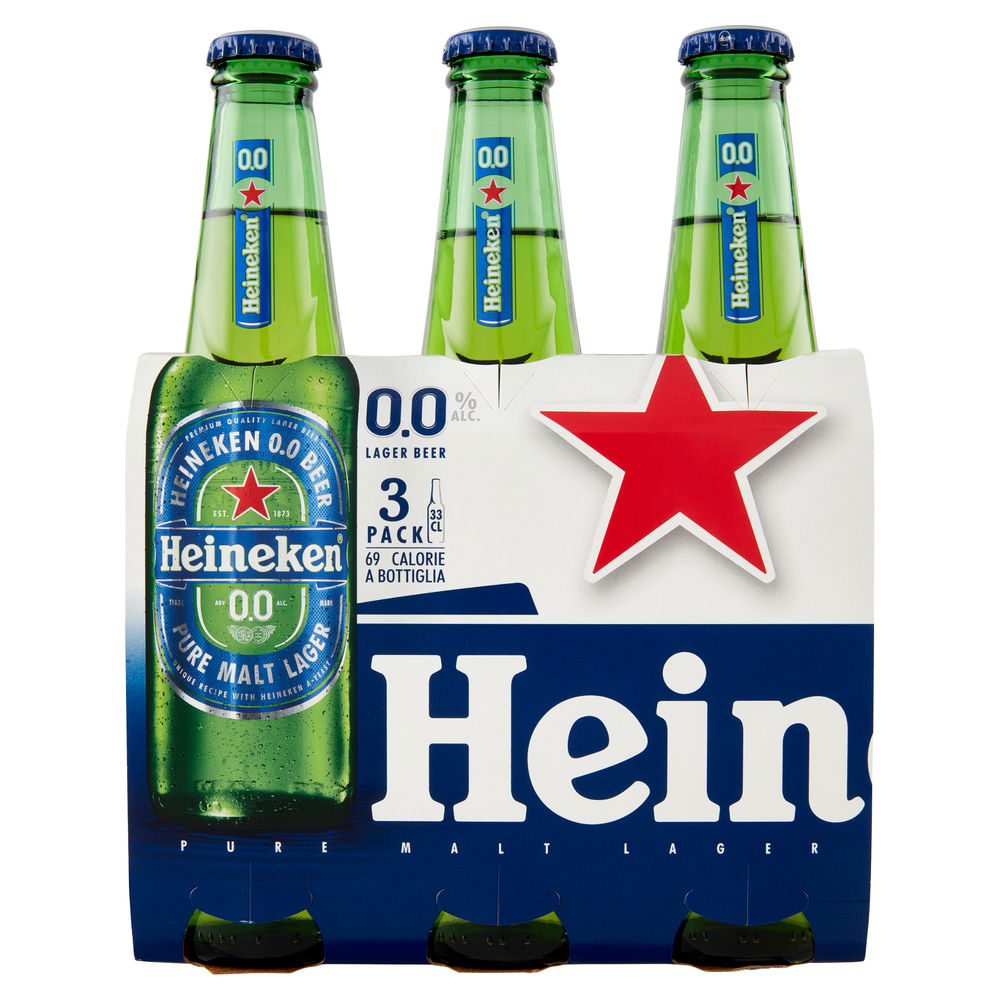 BIRRA ANALCOLICA HEINEKEN CLUSTER ML 330 X 3 - 0