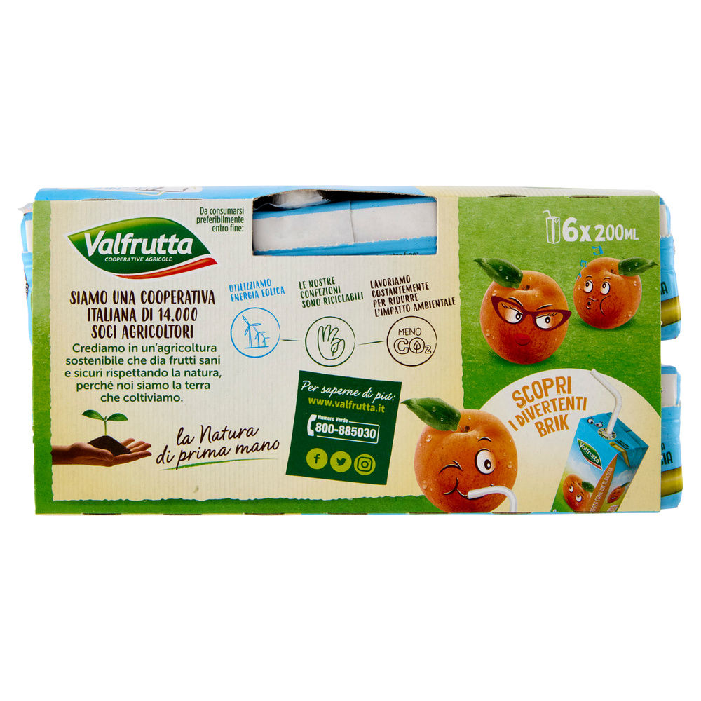 SUCCO E POLPA ALBICOCCA VALFRUTTA CLUSTER ML 200 X 6 - 6