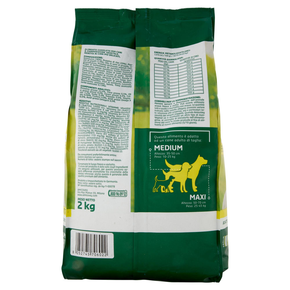 SECCO CANE CROCCHETTE MANTENIMENTO VEGETAL AMICO VEG 2 KG - 1